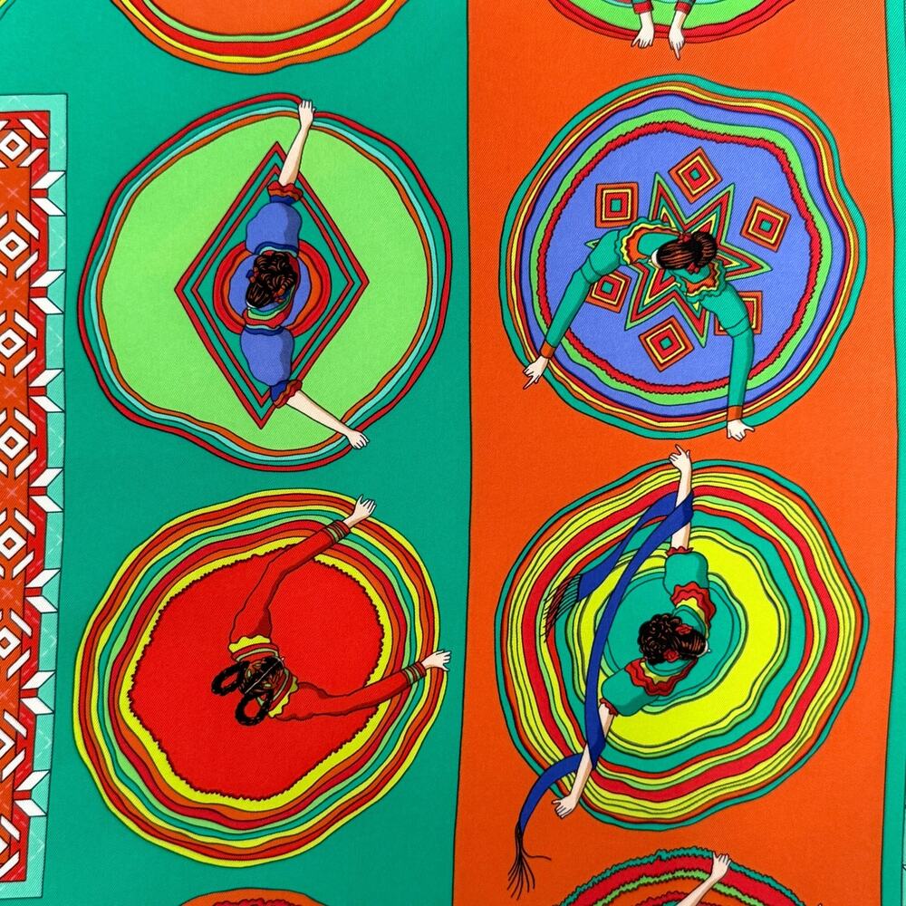 Hermès “Belle du Mexique” 90 cm Silk Scarf - Pristine with Hermes Box Circa 2007 - Picture 6 of 9